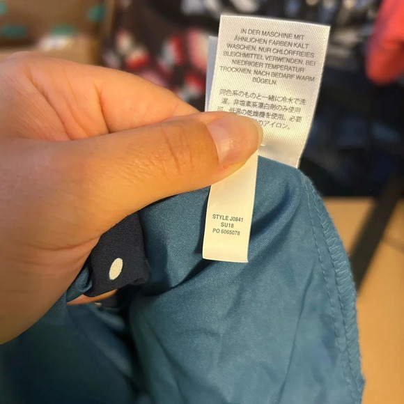 J.Crew Navy Blue Polka Dot Flutter Dress - Picture 5 of 5